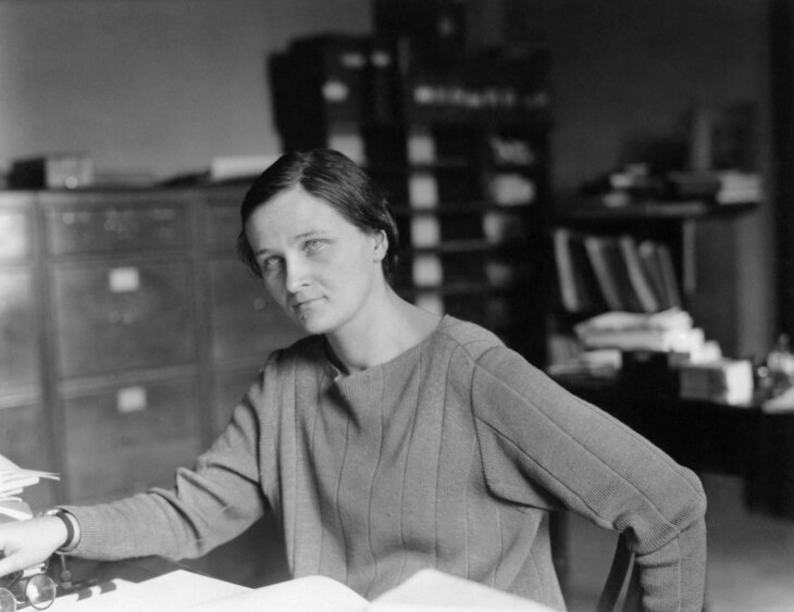 Cecilia Payne-Gaposchkin  at her desk
