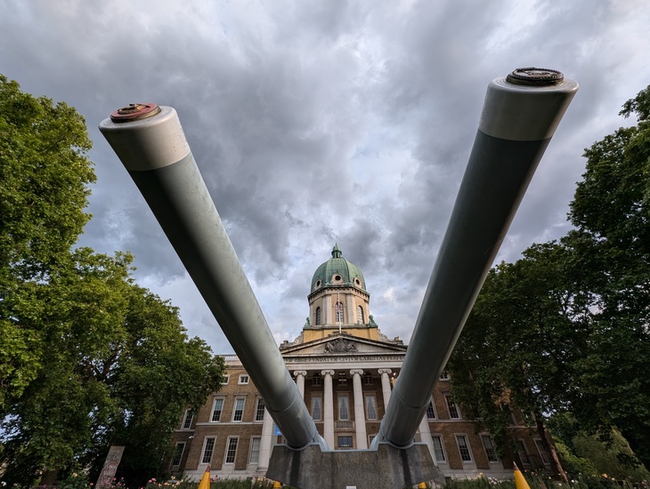 Big guns pointing towards you