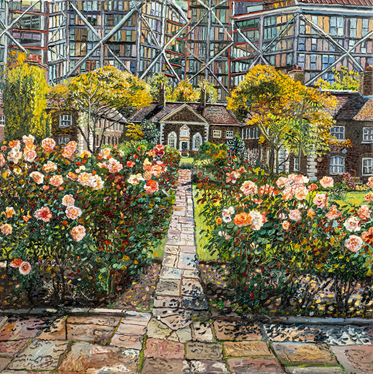 Hopton Street almshouses painting