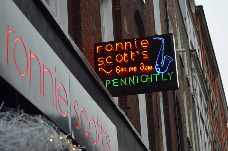 Neon Ronnie Scott's sign