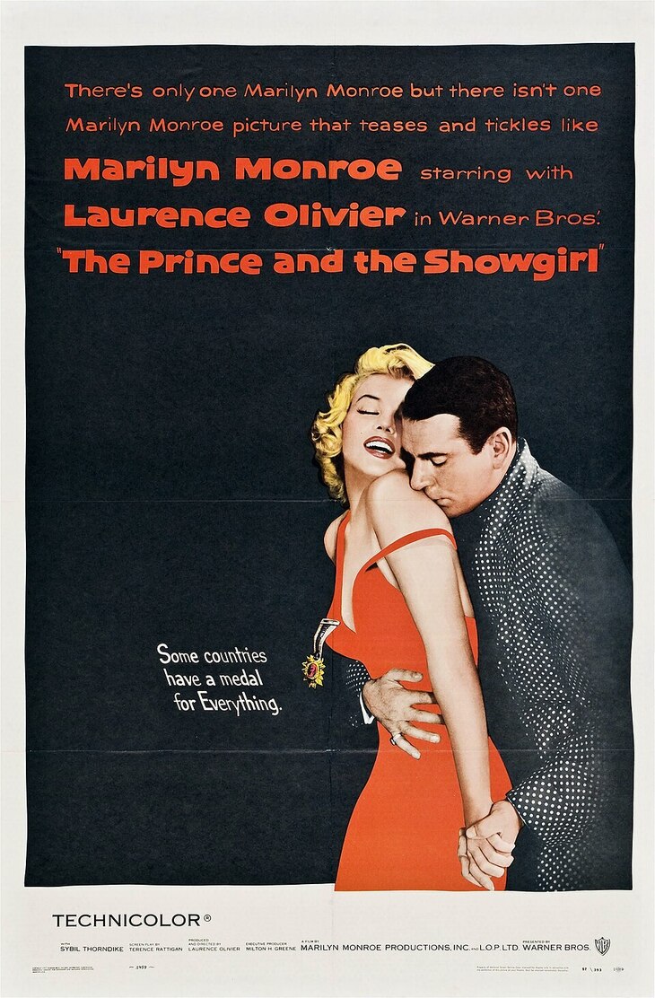 A poster for The Prince and the Showgirl