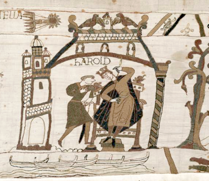 King Harold on his throne