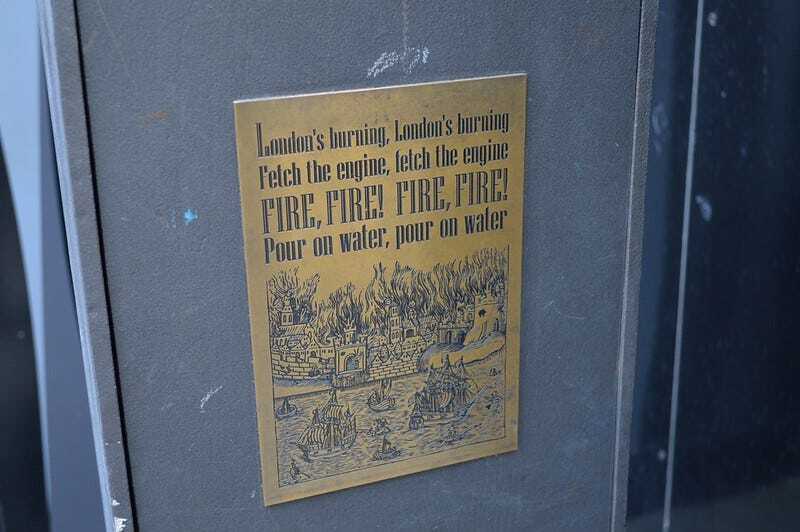 London's Burning plaque 