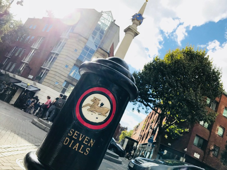 Seven dials bollard
