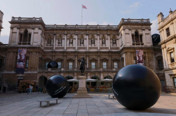 What's on in London Summer 2026: artworks in the courtyard in front of the Royal Academy during a previous Summer Exhibition