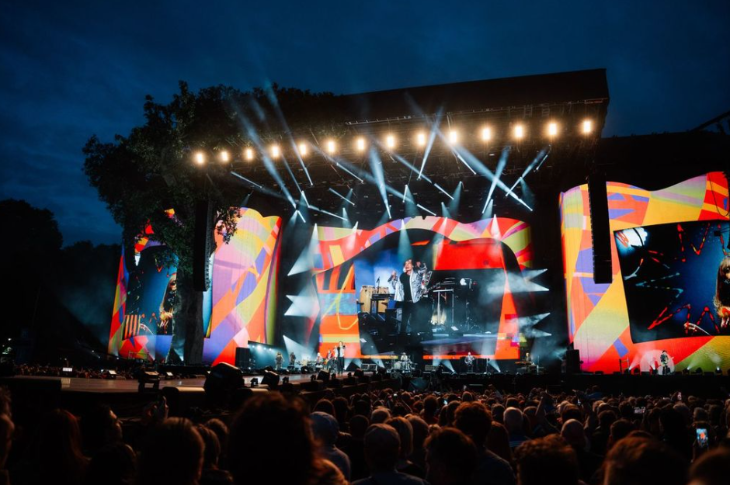 What's on in London Summer 2026: festival crowds in front of a large stage, illuminated at nigh