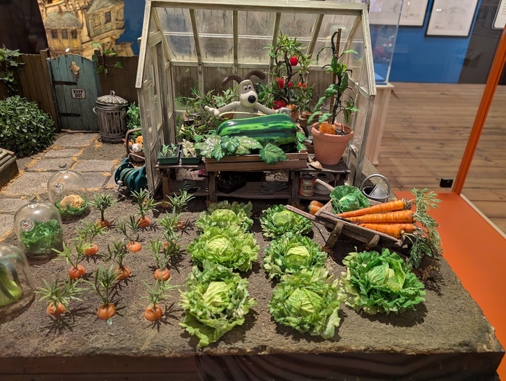 A model of Gromit in the garden