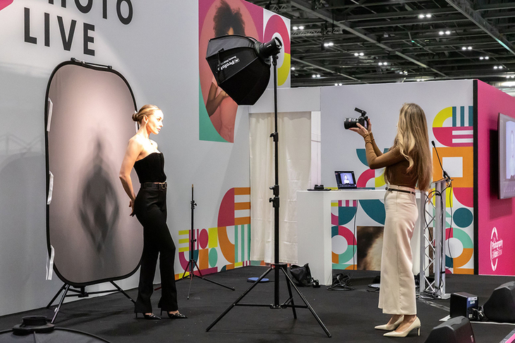 A fashion shoot in action