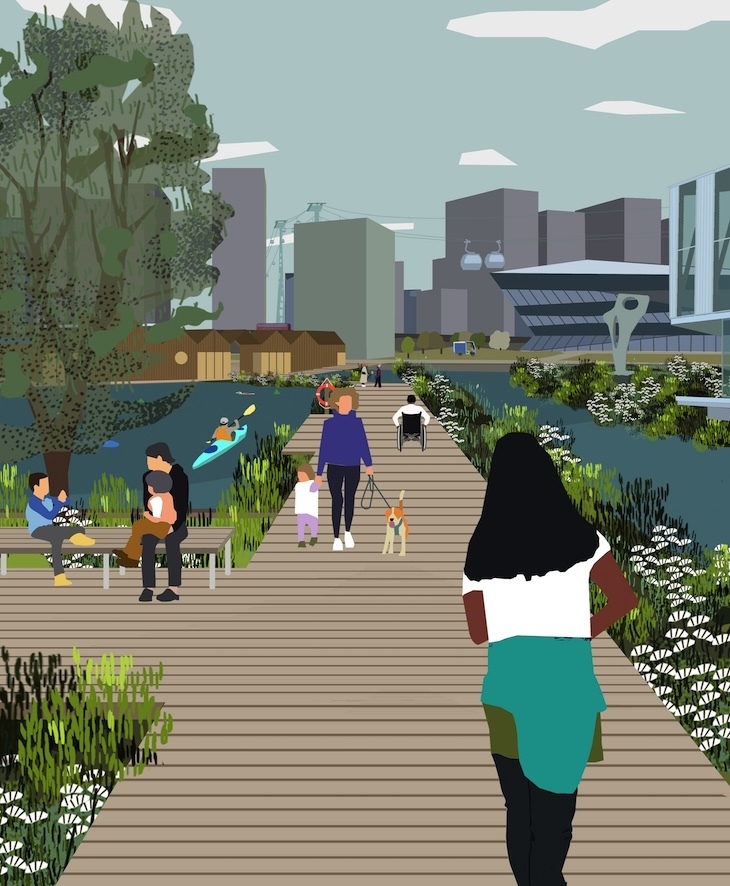 A view of the floating park