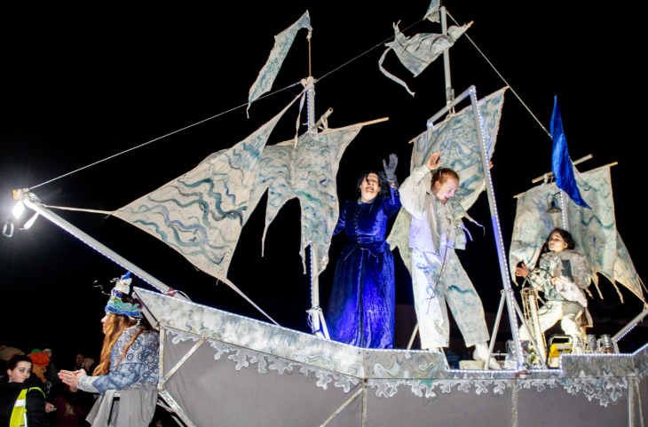 Top things to do in London today: people dancing on board a parade float dressed as a sailing ship