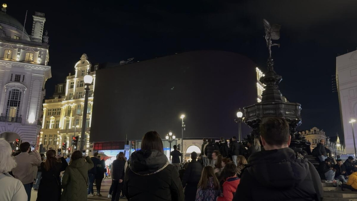 Part of London goes dark for Earth Day. All very worthy, though it doesn't make for an exciting photograph