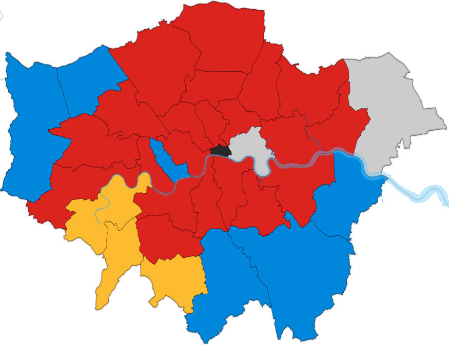 A map showing the local councils of 2022 local elections