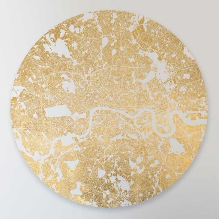 Free events in London this week: a circular artwork depicting a map of London