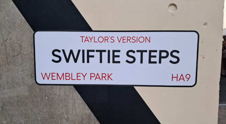 Taylor Swift's London: a street sign reading 