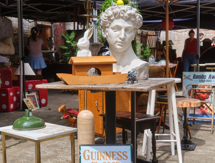 Best events in London this weekend: items for sale at an open-air vintage market