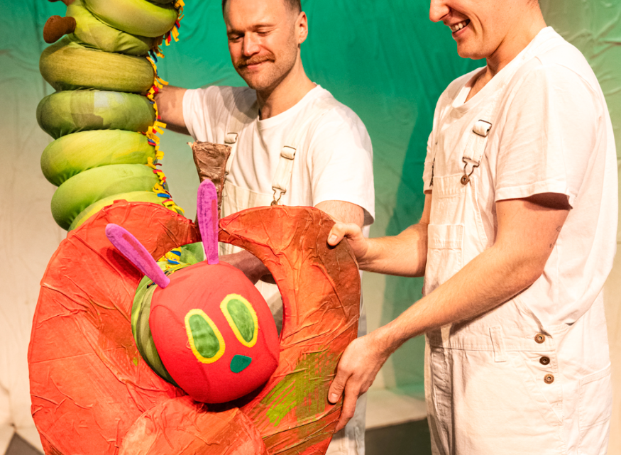 What's on in London this weekend: two people handling a puppet of the Very Hungry Caterpillar