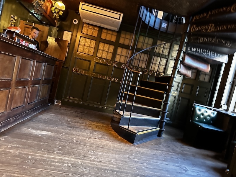 Spiral staircase in the Woolpack
