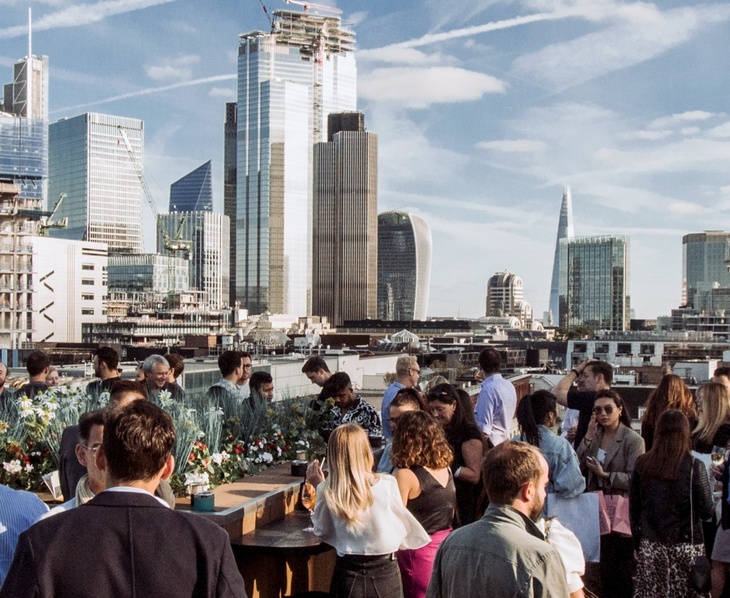 Rooftop terrace overlooking the City