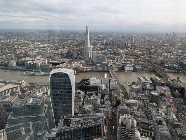 The London skyline, with the Walkie-Talkie on it