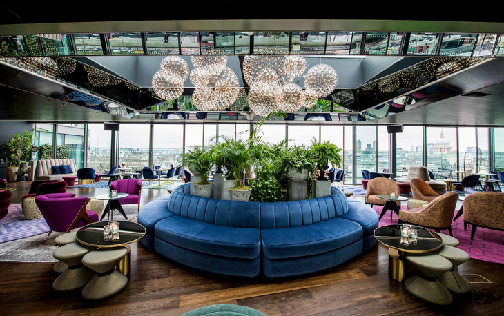 A rooftop bar