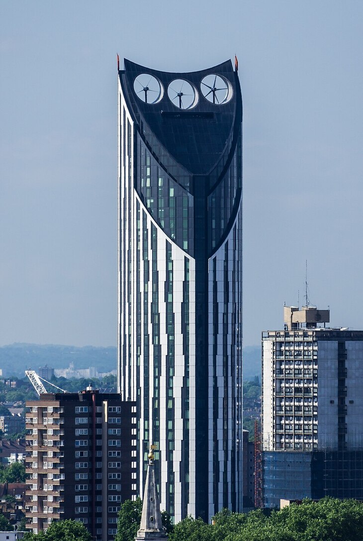 A building that looks like a massive electric razoe