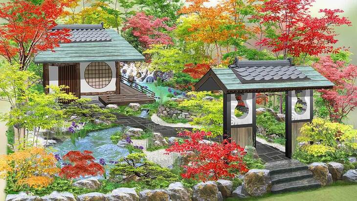 A colourful Japanese garden