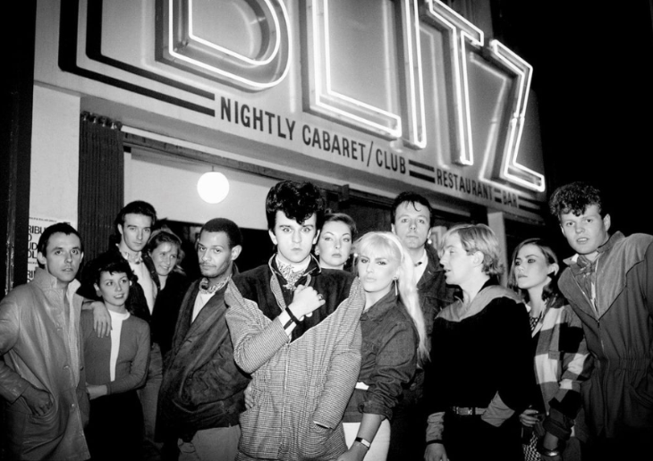 Top events in London this weekend: a black and white photo of people outside the Blitz Club