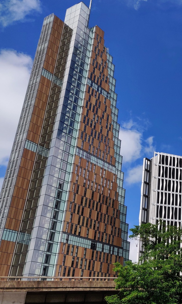 A strange jagged wedge of a building