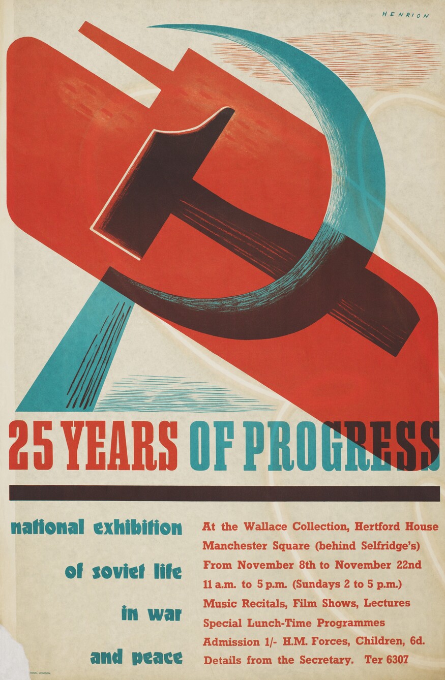 A Soviet poster advertising the exhibitions