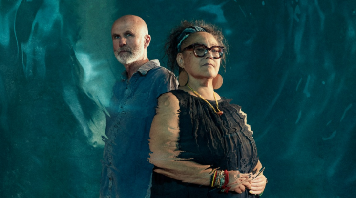 What's on in London in April 2026: a man and a woman on a promo poster for The Tempest