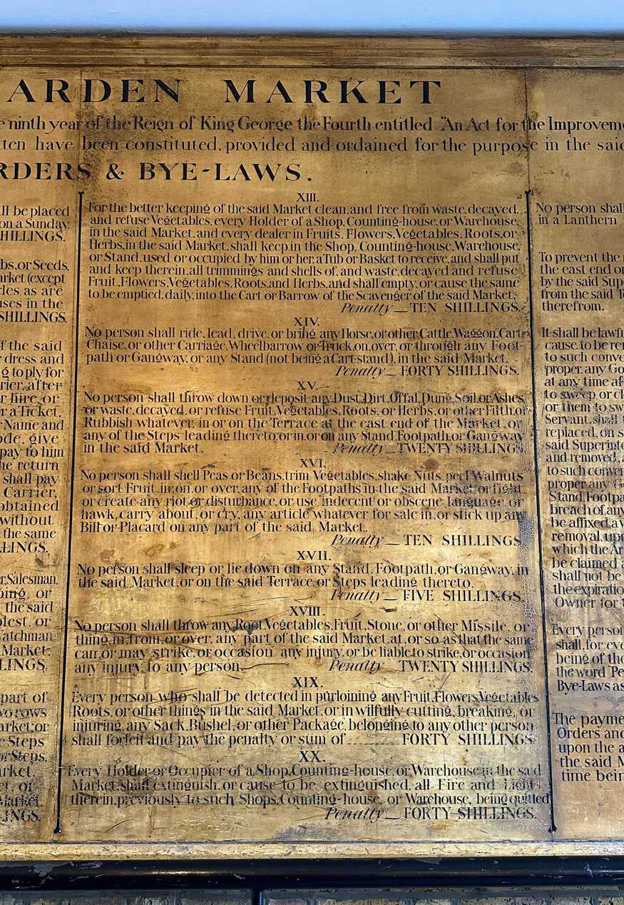 اللوحة الثالثة من القواعد لكوفنت جاردن