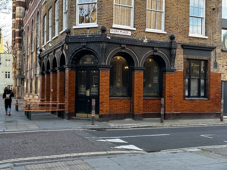 Outside of hand and marigold pub