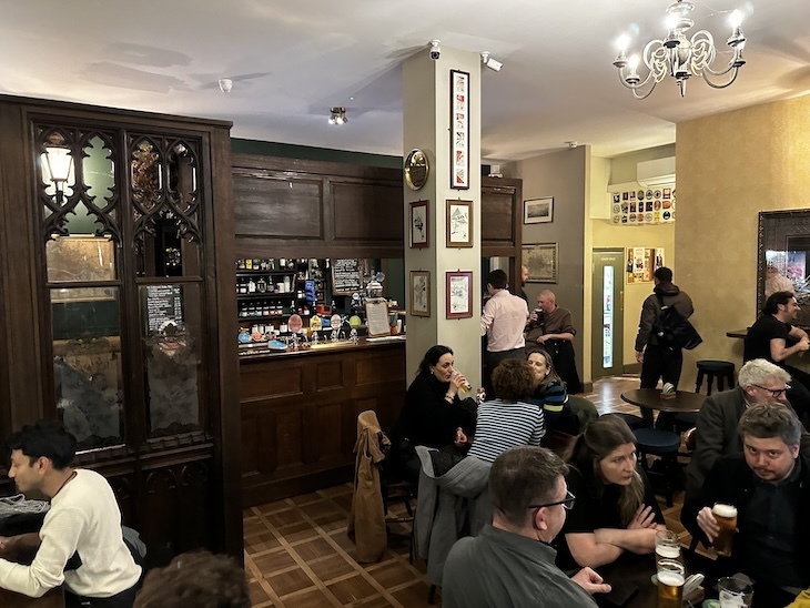 Inside the hand and marigold pub in Bermondsey