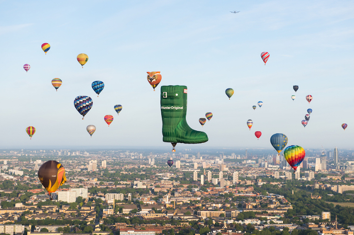 Hot air balloon festival London: Hot air balloons over central London
