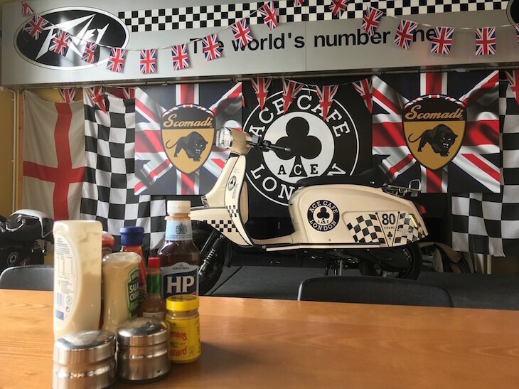 Best things to do in outer London: a vintage scooter on display at the Ace Cafe