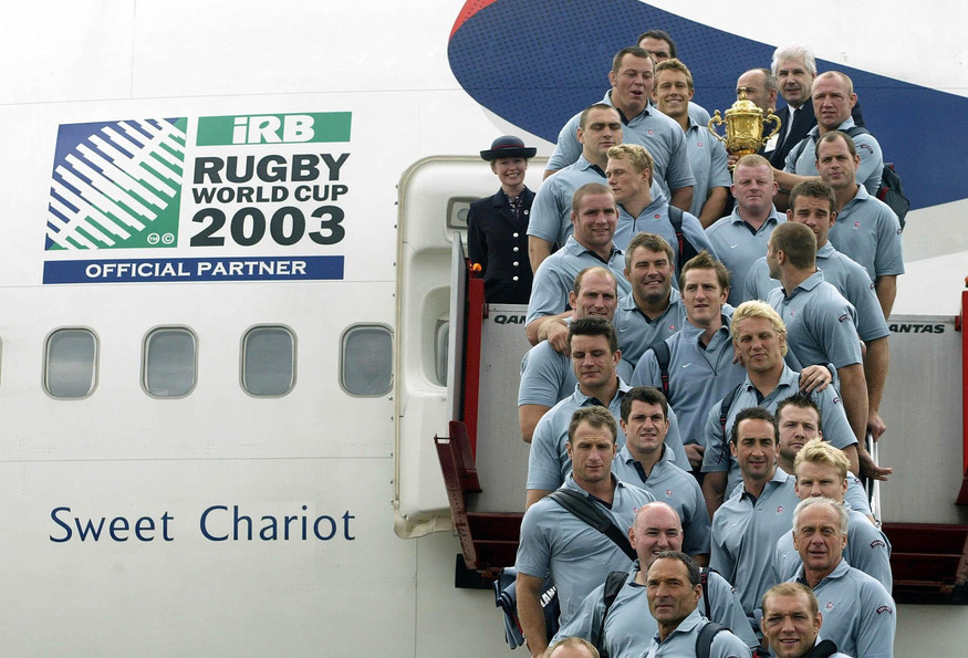 The England Rugby return home victorious