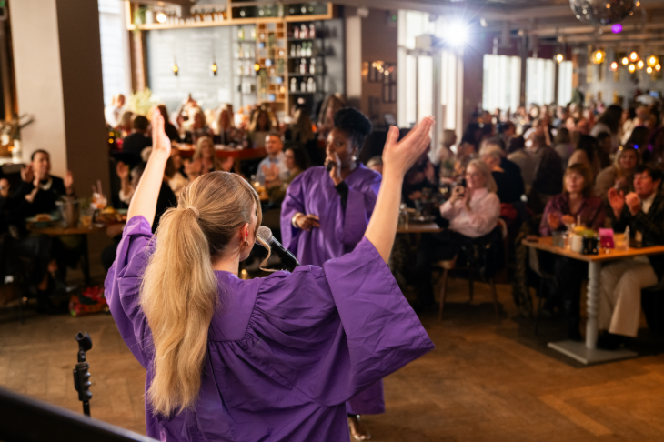Top events in London today: gospel singers leading a sing along in a restaurant