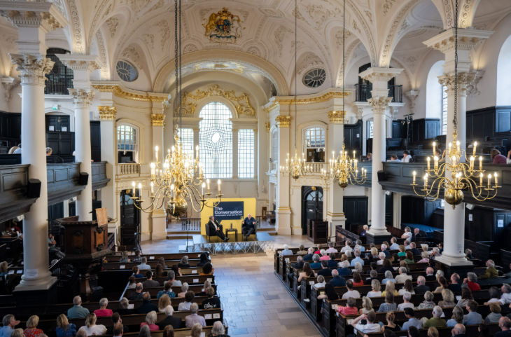 Top events in London today: audience watching speakers on stage inside St Martin-in-the-Fields