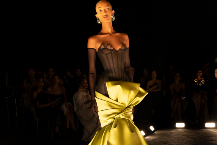 Top events in London today: a photograph of a model wearing a dress