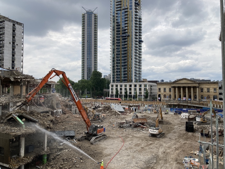 Elephant and Castle station being demolished