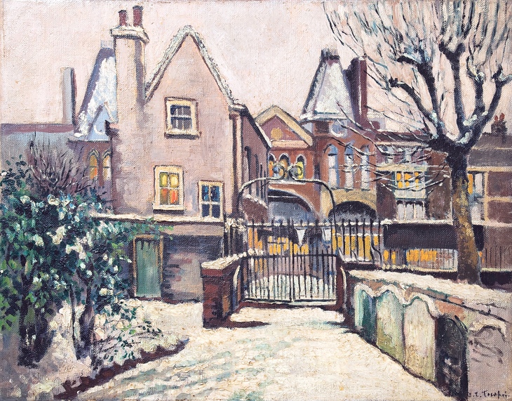A verger's house in the snow