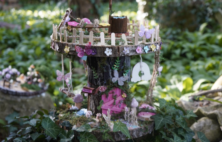 Things to do in London this bank holiday weekend: a small fairy house made from a log