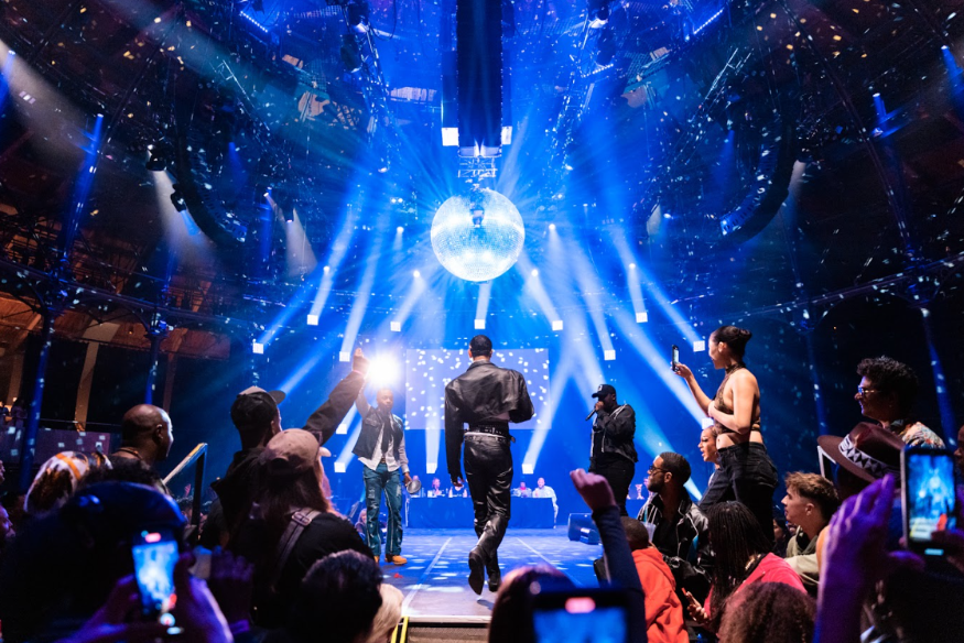 Top events in London this weekend: Vogue dancers beneath a disco ball on stage at Roundhouse