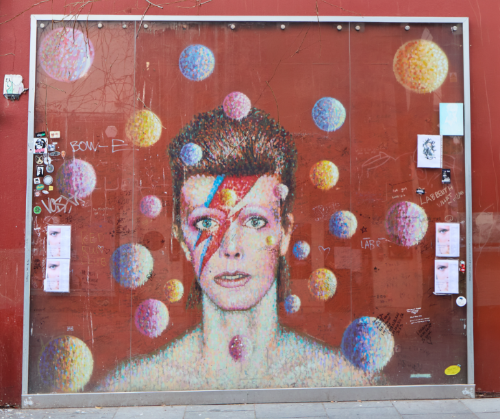 Top things to do in London in May 2026: the David Bowie mural in Brixton