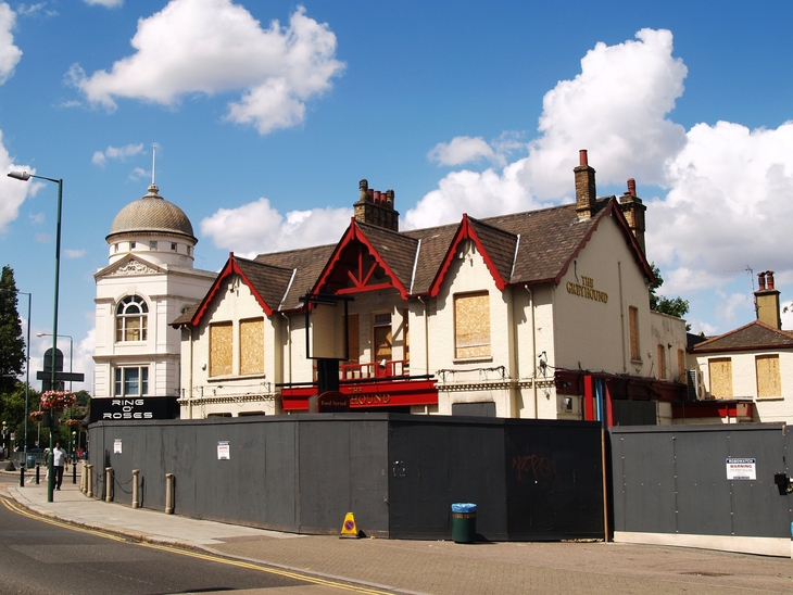 The Greyhound, closed down