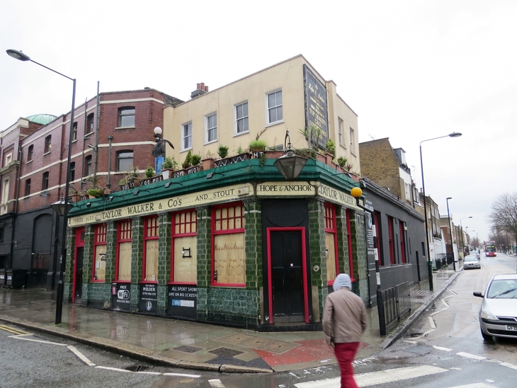 The Hope boarded up