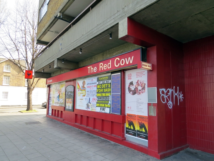 The Red Cow shuttered