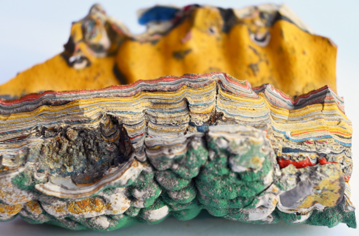 A colourful piece of agate