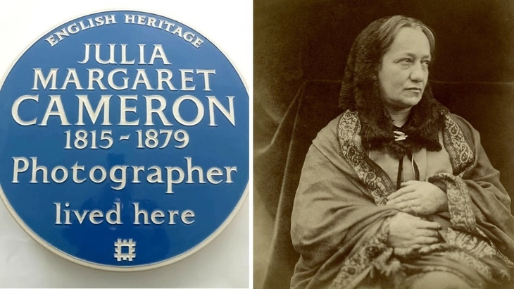 Julia Maragret Cameron and a blue plaques dedicated to her