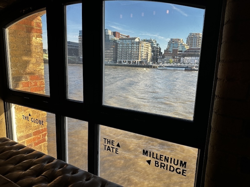 View of the thames from the samuel pepys pub